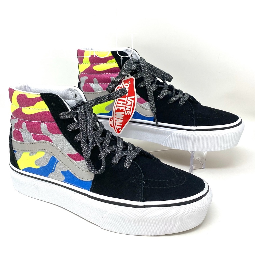 💖MEGA SALE💖VANS SK8-HI Platform After Dark Camo Suede Women's Size VN0A3TKNTUR - Picture 4 of 10
